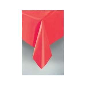  Plastic Rectangular TableCovers 54 x 108 Red