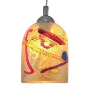   in Dark Pewter   No Canopy with Kandinsky Gold glass