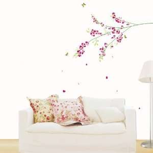   House Orchid Tree Branch removable Vinyl Mural Art Wall Sticker Decal