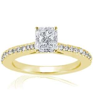   GOOD Pave Setting  IGI YELLOW GOLD Ring Size 9 Fascinating Diamonds