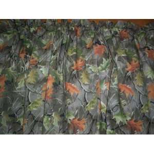  New Custom Made Curtain Valance From Camoflauge Leaves 