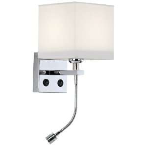   Chrome Combo LED Reading Light 11 High Wall Sconce