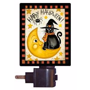   Light   Happy Halloween   Cat & Moon LED NIGHT LIGHT