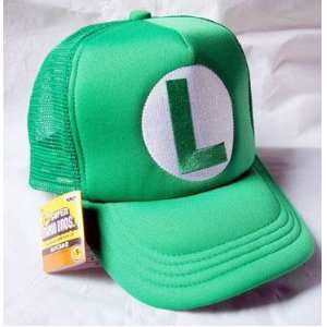  Mario Bro Trucker Hat   Green Luigi Toys & Games