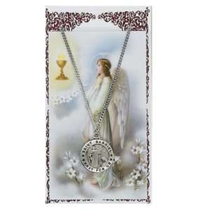  Pewter St. Gabriel Medal & 18 Chain, Prayer Card Set 