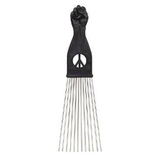   Hair Pick w/ Black Fist and Comb Set  Metal African American Comb