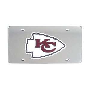 Kansas City Chiefs Laser Cut Silver License Plate  Sports 