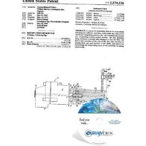    NEW Patent CD for ROTARY UNION DISTRIBUTOR 