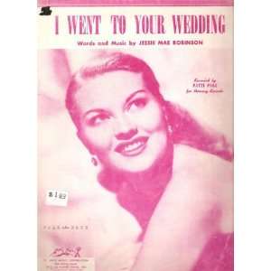  Sheet Music I Went To Your Wedding Patti Page 145 