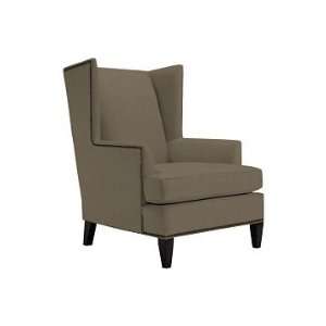   Anderson Wing Chair, Mohair, Mink, Polished Nickel