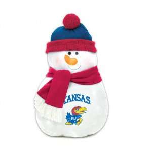 Kansas Jayhawks Snowman Pillow 