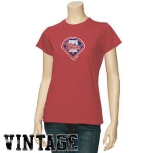   Ladies Heather Red Big Time Play Vintage T shirt