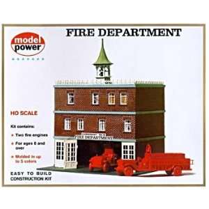  HO Fire Department Building Kit Model Power Toys & Games