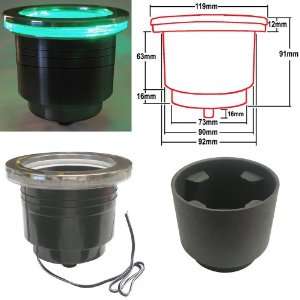  LED Cup Holder with Harness   Green