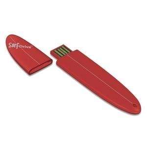  1GB Surfdrive Flash Drive USB 2.0 Rubber Exterior Red 