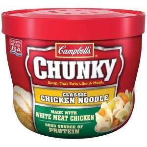 Campbells Chunky Classic Chicken Noodle, 15.25 oz Microwavable 