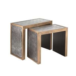   Modern Style Silver and White Minimalist Side Tables