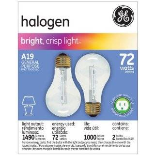 GE 72 Watt 2 Pack General Purpose Halogen Light Bulbs