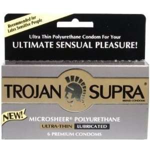  Trojan SUPRA Lubricated Condoms 6 Pack Health & Personal 