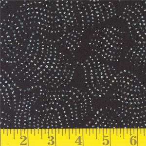  54 Wide Slinky Glitter Crepe Zen Black/Silver Fabric By 