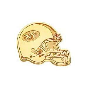  14K Gold NFL New York Jets Football Helmet Tie Tac Sports 