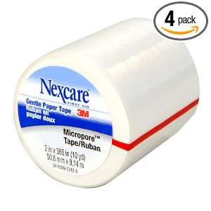   Micropore Paper 2 Inch Wide First Aid Tape, 10 Yard Roll (Pack of 4