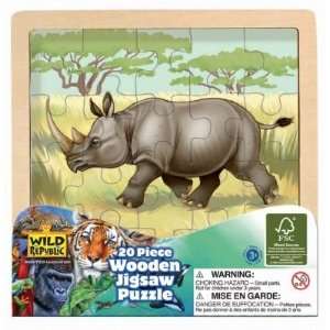  Wood Puzzle Rhino Toys & Games