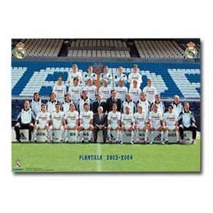 2003 2004 Real Madrid Team Poster 