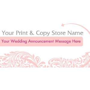 3x6 Vinyl Banner   Print And Copy Store Wedding Announcement Message
