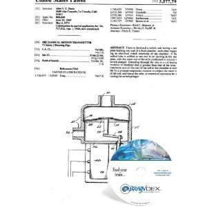  NEW Patent CD for MECHANICAL MOTION TRANSMITTER 