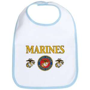   Bib Sky Blue Marines United States Marine Corps Seal 