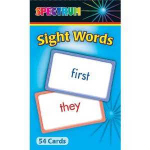  Spectrum Flash Cards Sight Words