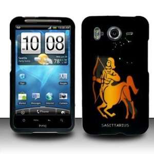 Black phone case with the Sagittarius design that fits onto your HTC 