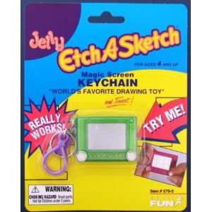  Green Jelly Etch A Sketch Key Chain by Basic Fun