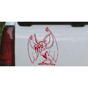 6in X 4.7in Red    Bad little Bat Animals Car Window Wall Laptop Decal 