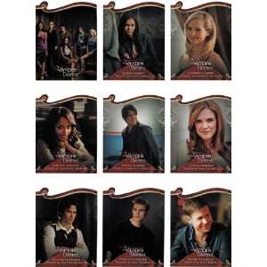 Vampire Diaries Die Cut Complete 9 Card Chase Set