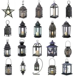 Metal Hanging or Tabletop CANDLE LANTERNS Moroccan Style Candleholders 