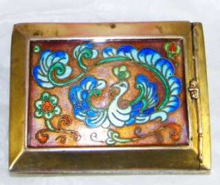 ffered here is a very nice antique cloisonne enamel box that has a 