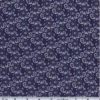 45 Wide Michael Miller Bandana Ditzy Navy Fabric By The Yard