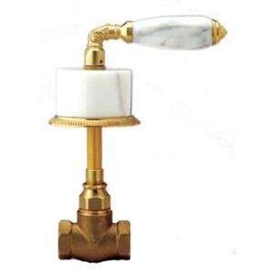   Valencia 3/4 Inch Volume Control, Trim Only White Marble Lever Handle
