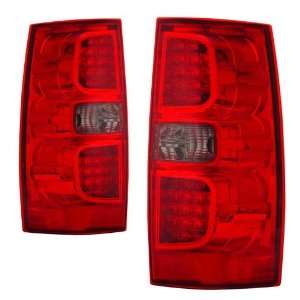    2007 2009 Chevy Tahoe KS LED Red/Smoke Tail Lights Automotive