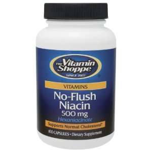  Vitamin Shoppe   No Flush Niacin, 500 mg, 100 capsules 