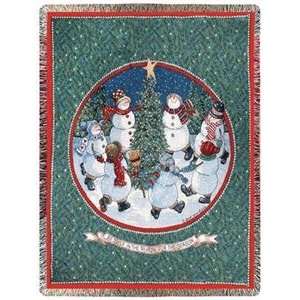  Snowmen Rejoice Throw Blanket