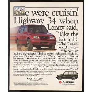    1991 Suzuki Sidekick 4 Door 4x4 Print Ad (8045)