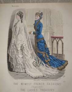 LADIES TREASURY, 1879, HAND COLOURED COSTUME/FASHION PLATES  