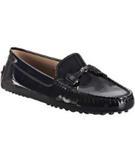 Tods navy patent Doppia T loafers   