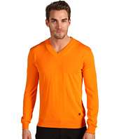 Versace Collection   Long Sleeve Double V Neck Sweater