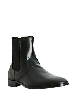 Salvatore Ferragamo black leather Fab chelsea boots