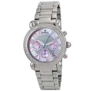 Just Bling Womens JB 6210 F Victory Pink Stainless Steel Diamond 