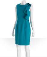 Calvin Klein lagoon sleeveless side ruffle shift dress style 